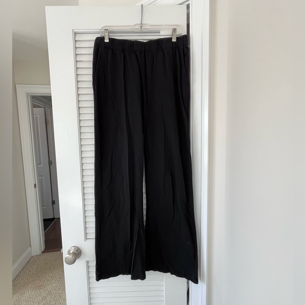 TALENTLESS Black Pull On Lightweight Knit Flare Pants with Pockets